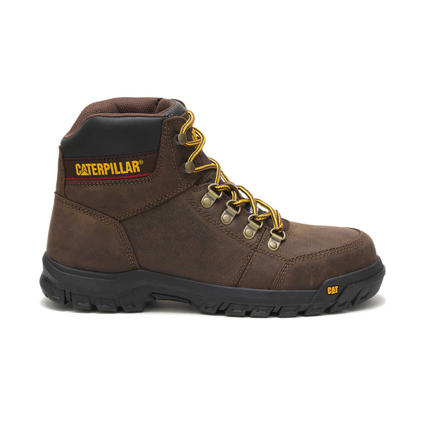 outline steel toe work boot